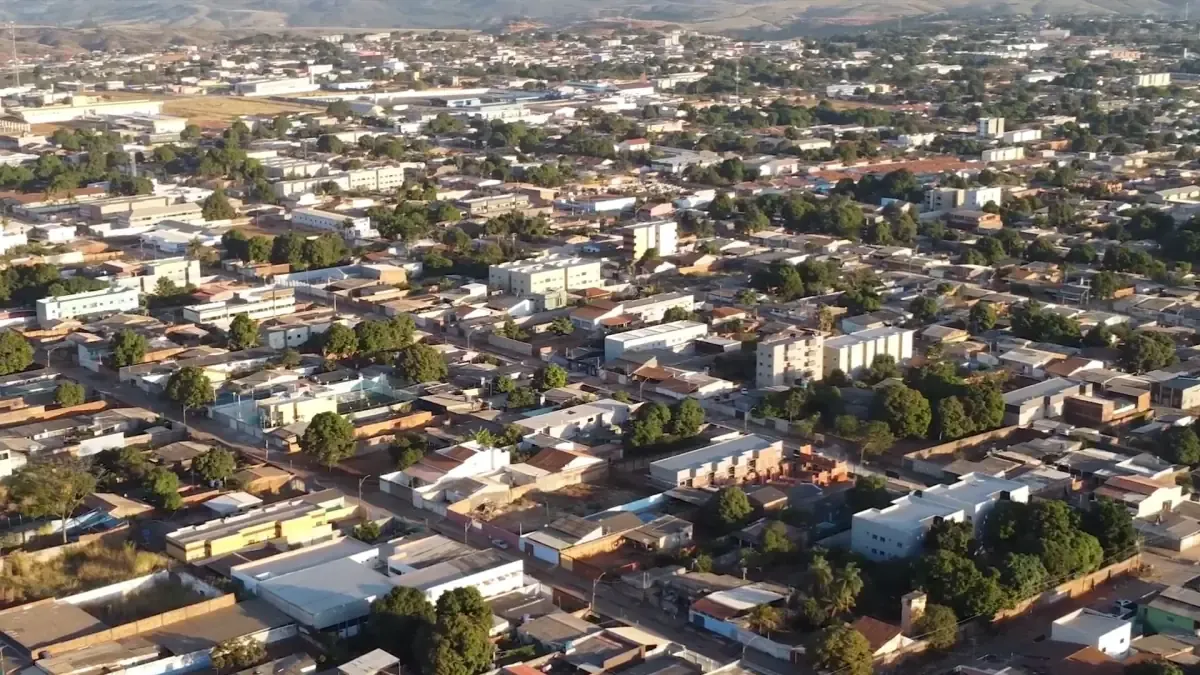 Vista da cidade de Águas Lindas de Goiás, Goiás
