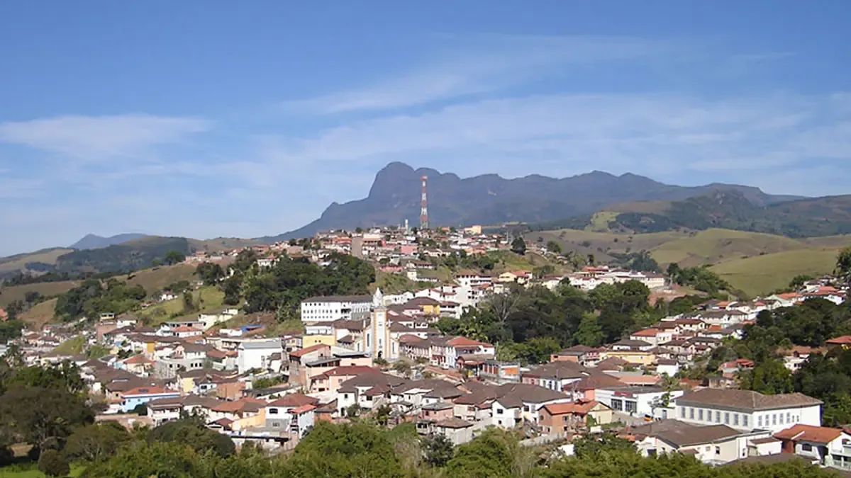 Vista da cidade de Aiuruoca, Minas Gerais