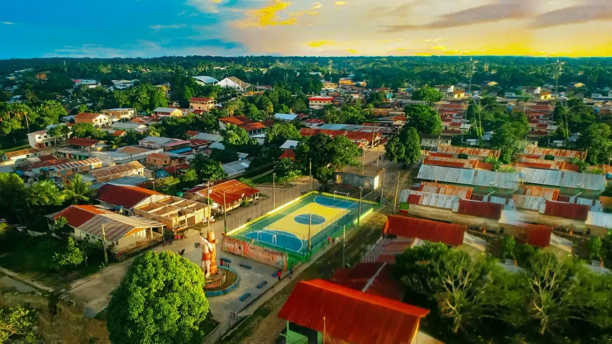 Vista da cidade de Atalaia do Norte, Amazonas