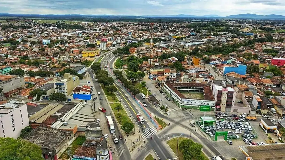 Vista da cidade de Eunápolis, Bahia