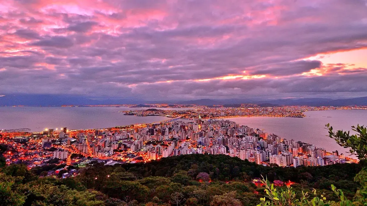 Vista da cidade de Florianópolis, Santa Catarina