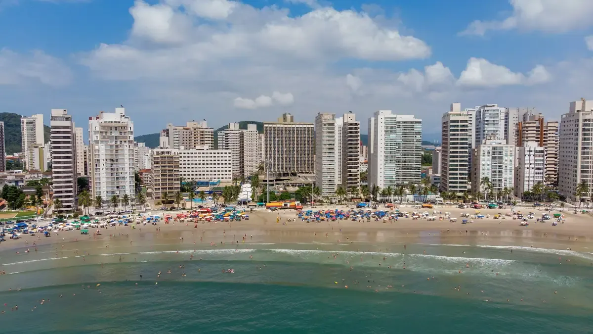 Vista da cidade de Guarujá, São Paulo