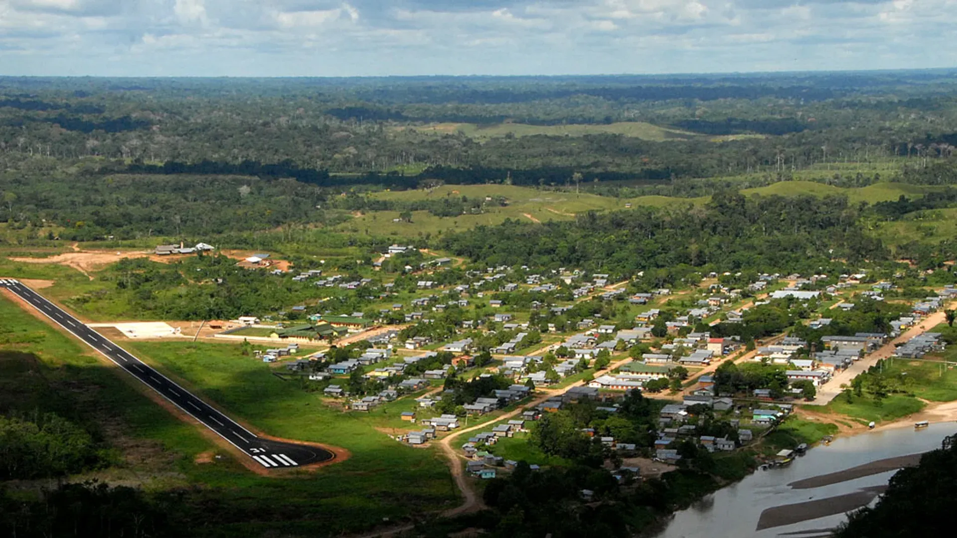 Vista da cidade de Jordão, Acre