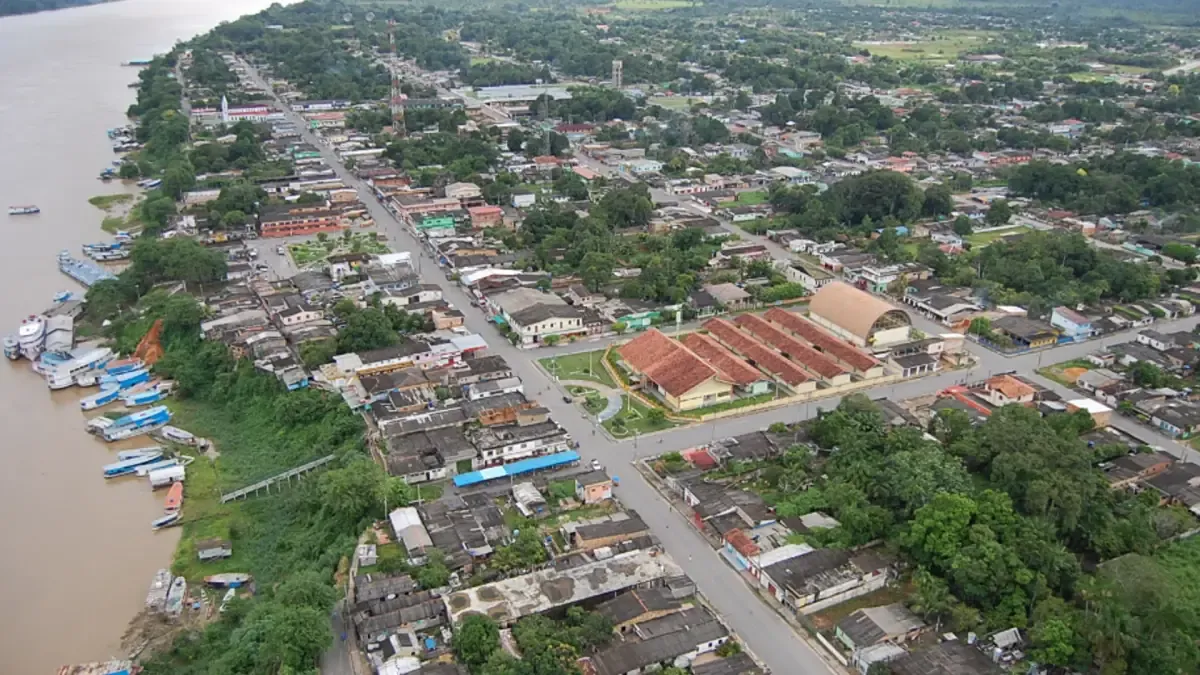 Vista da cidade de Manicoré, Amazonas