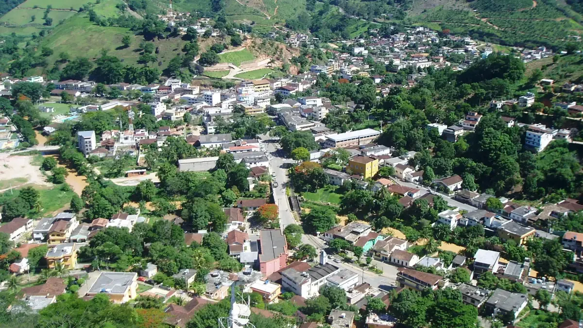Vista da cidade de Mimoso do Sul, Espírito Santo