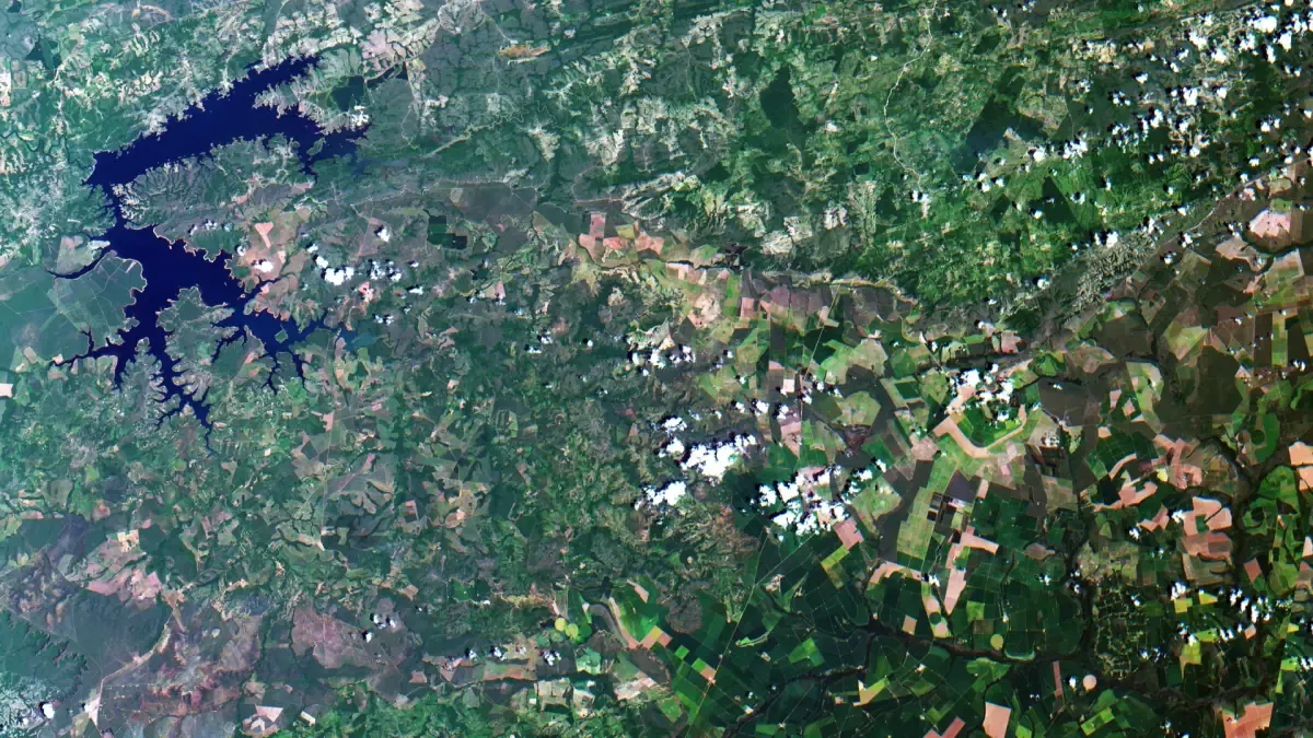 Vista da cidade de Nova Brasilândia, Mato Grosso
