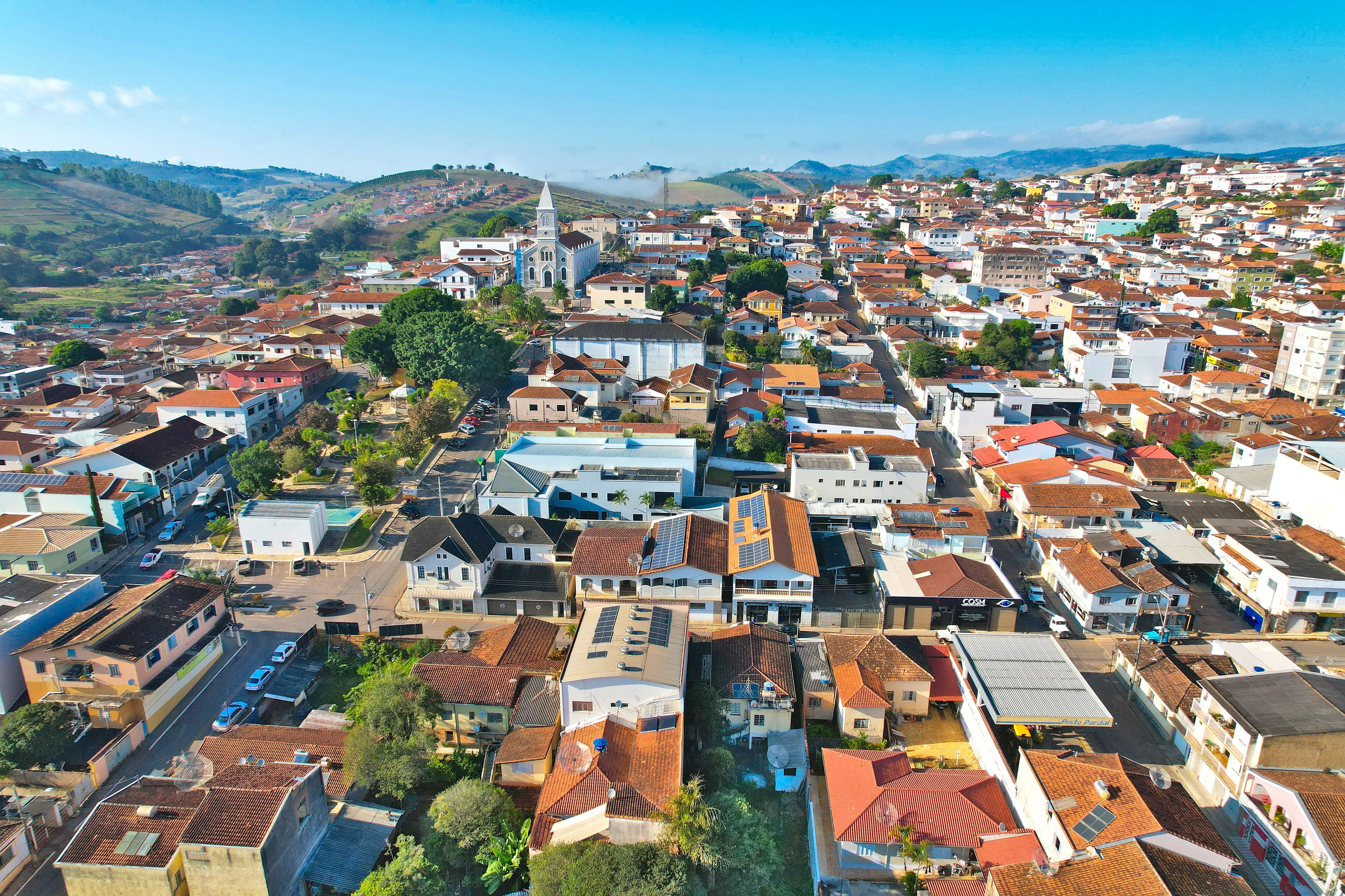 Vista da cidade de Poço Fundo, Minas Gerais