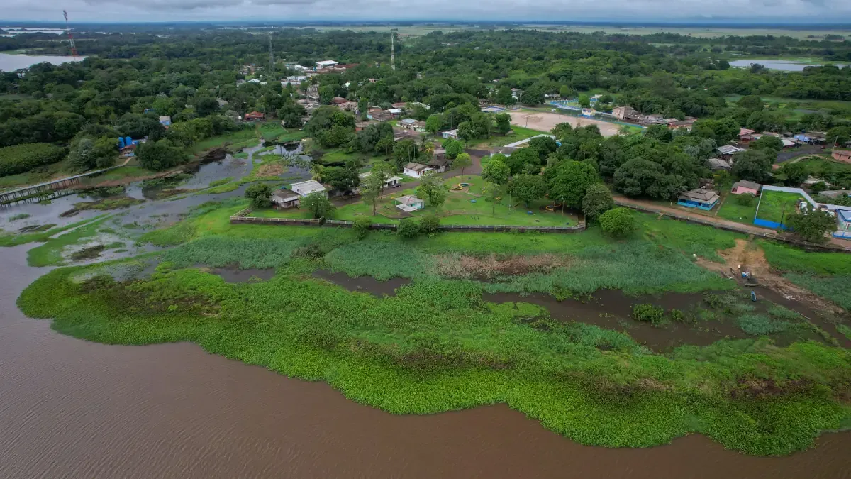 Vista da cidade de Pracuúba, Amapá
