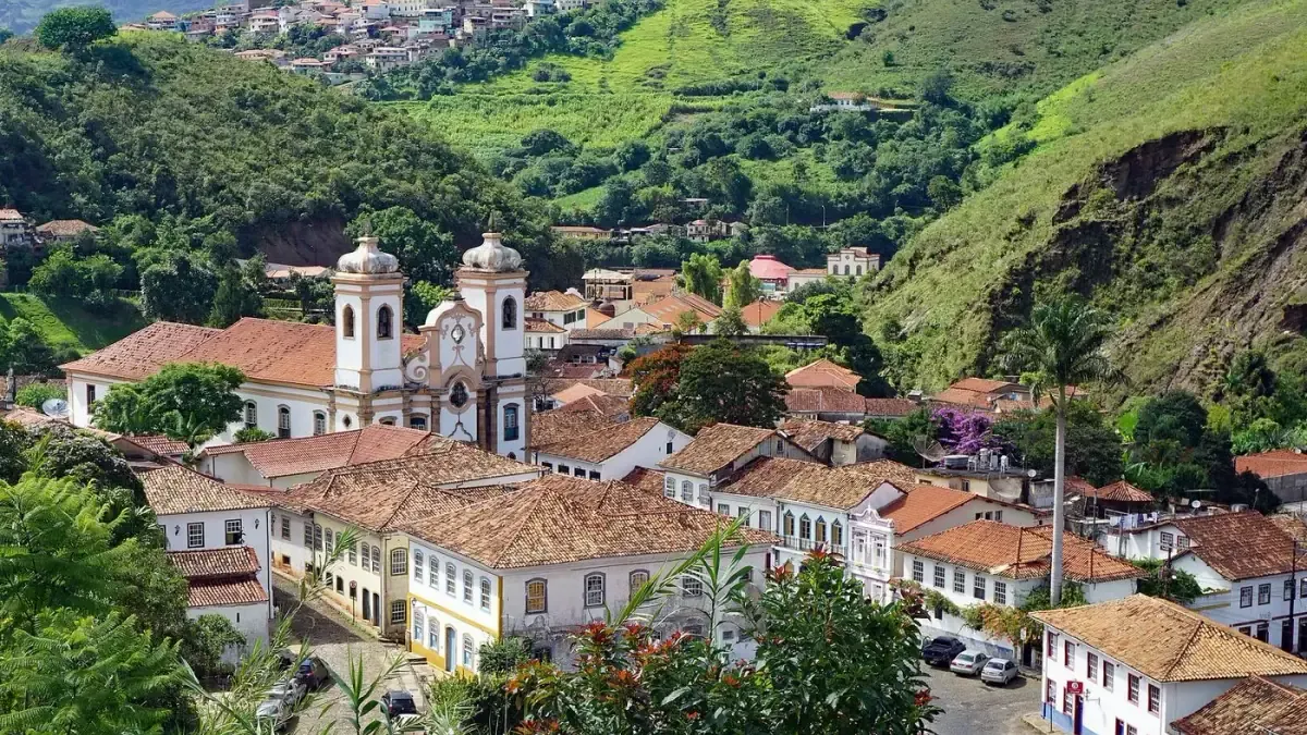 Vista da cidade de Santa Cruz do Escalvado, Minas Gerais