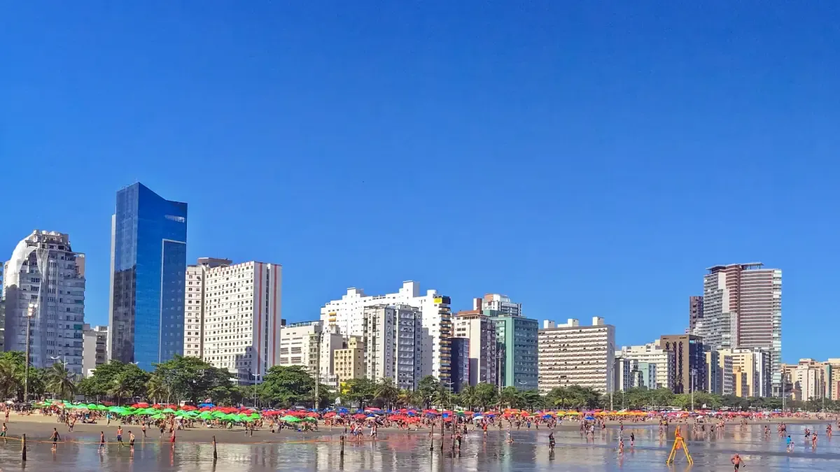 Vista da cidade de Santos, São Paulo