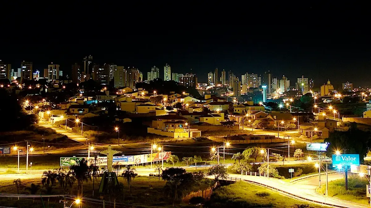 Vista da cidade de São Carlos, São Paulo