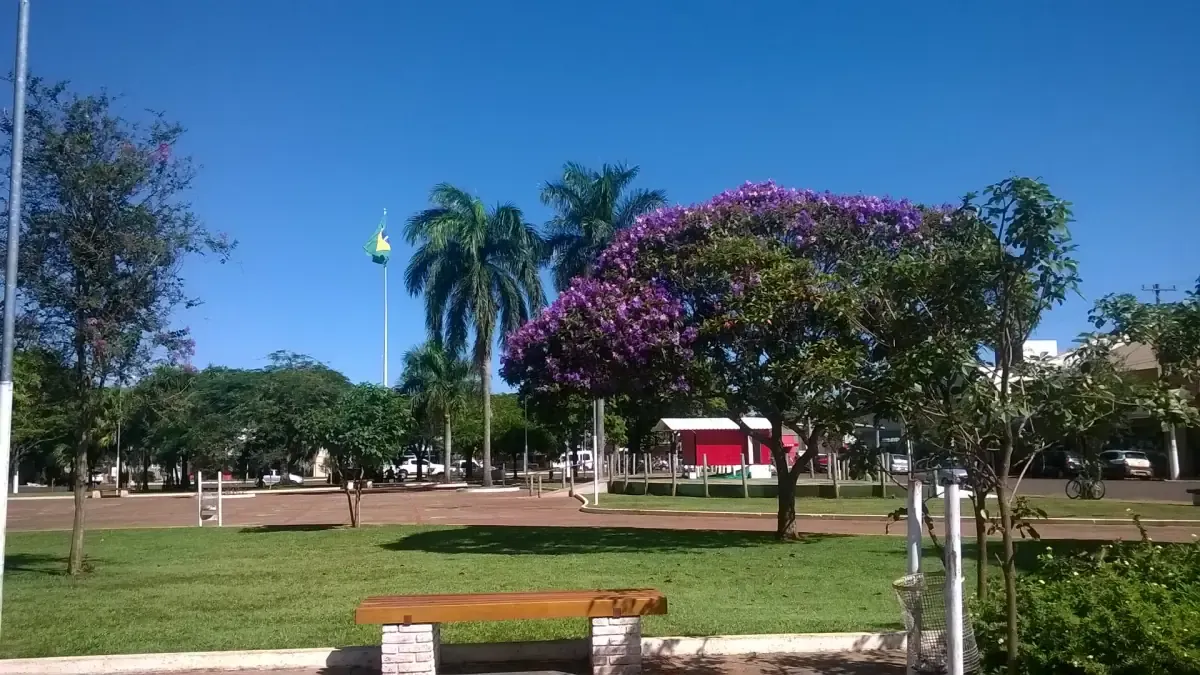 Vista da cidade de Sidrolândia, Mato Grosso do Sul