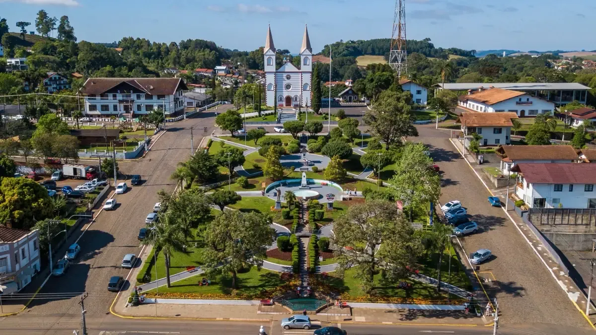 Vista da cidade de Ibicaré, Santa Catarina