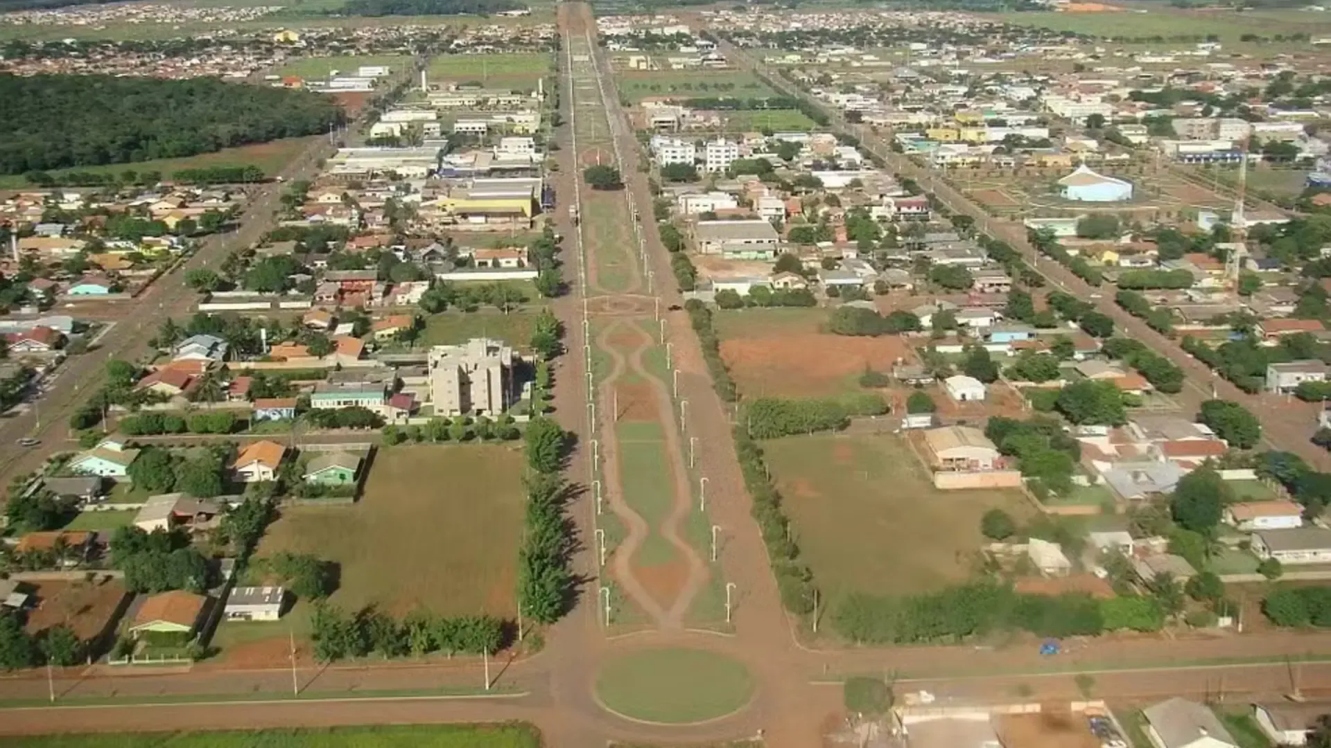Vista da cidade de Sapezal, Mato Grosso